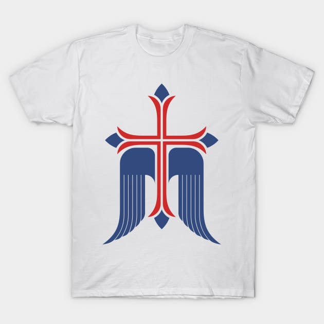Cross of Jesus Christ and wings - a symbol of the Spirit T-Shirt by Reformer
